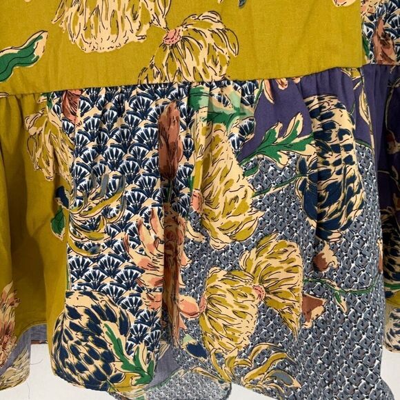 Next Multicolor Floral Print Short Sleeve Ruffle Tiered Dress Size 11yrs - Picture 4 of 8